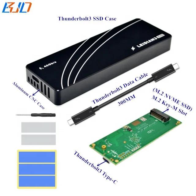 40Gbps NVME M.2 Thunderbolt3 ϵ ũ ڽ -c ̽ GEN3 Thunderbolt 3 SSD  ϵ ũ ̽ (0.3m  ̺ )